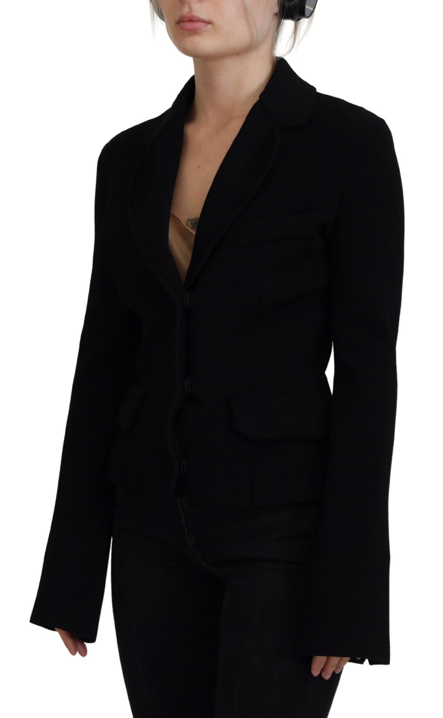 Dolce &amp; Gabbana Elegant black long-sleeved jacket