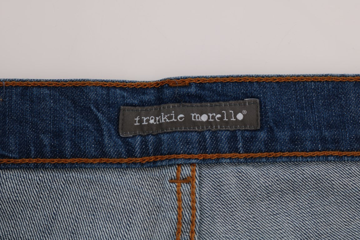 Frankie Morello Schicke Slim Fit Jeans mit blauer Waschung