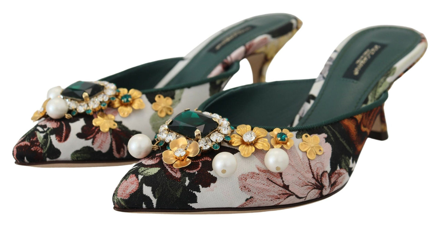 Dolce &amp; Gabbana Multicolored Flat Luxury Sandals