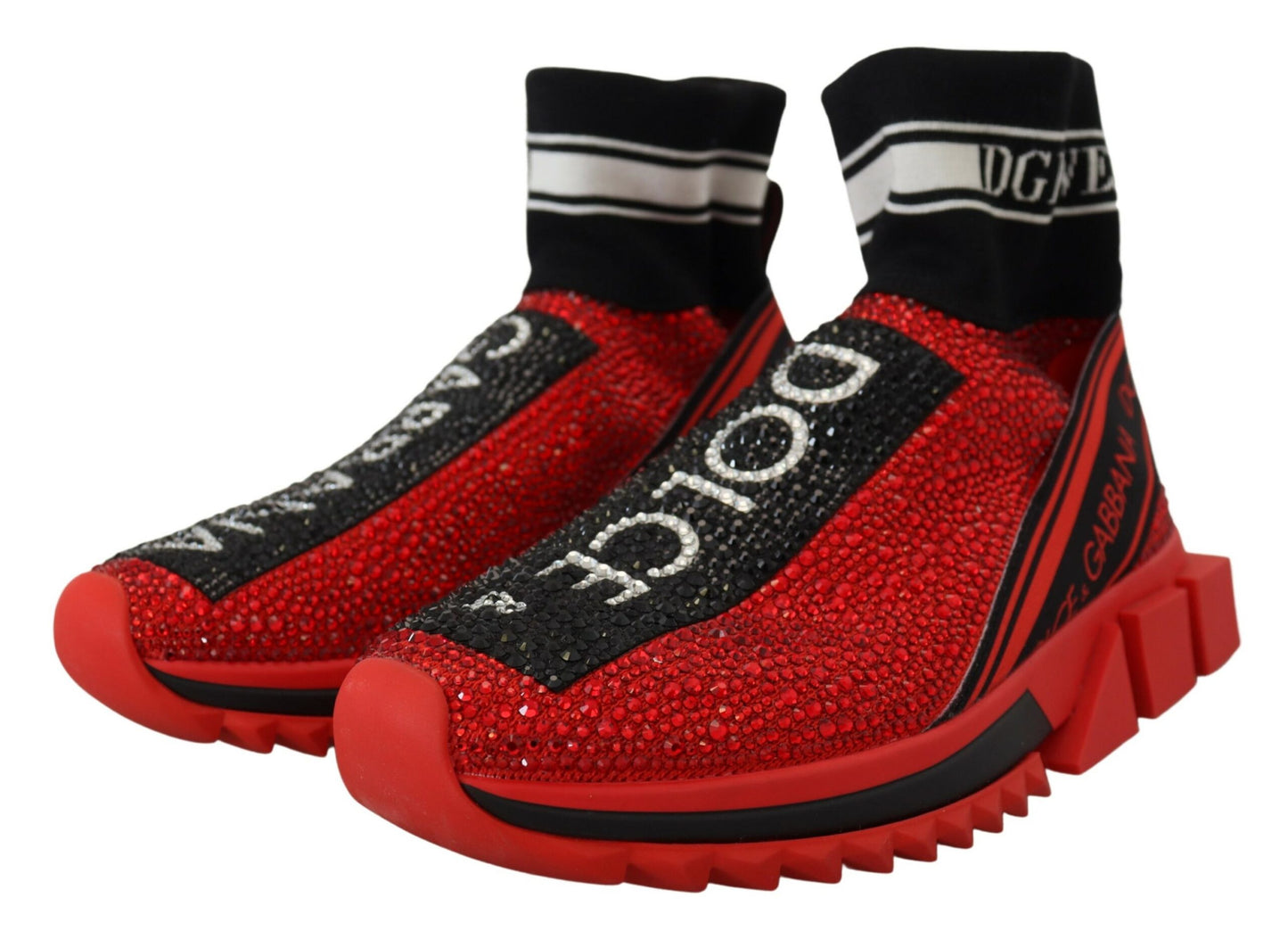 Dolce &amp; Gabbana Exquisite red Sorrento slip-on sneakers