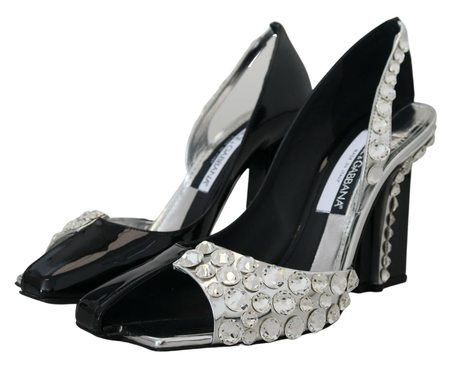 Dolce &amp; Gabbana Elegant leather pumps decorated with crystals