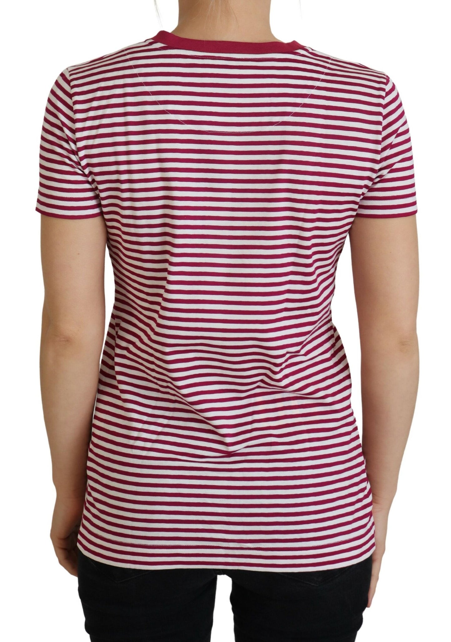 Dolce &amp; Gabbana Exclusive Ibiza Striped Crew Neck T-Shirt