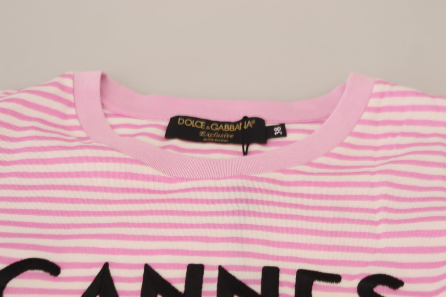 Dolce &amp; Gabbana Exclusive Striped Love Affair Cotton Tee