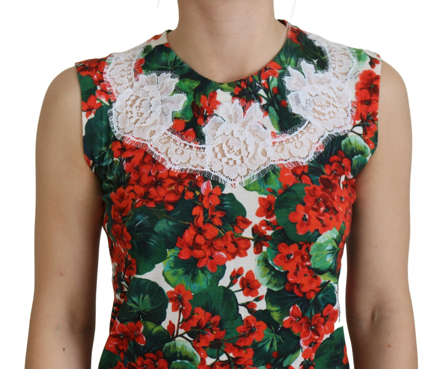 Dolce &amp; Gabbana Chic Floral Print Tank Top Vest