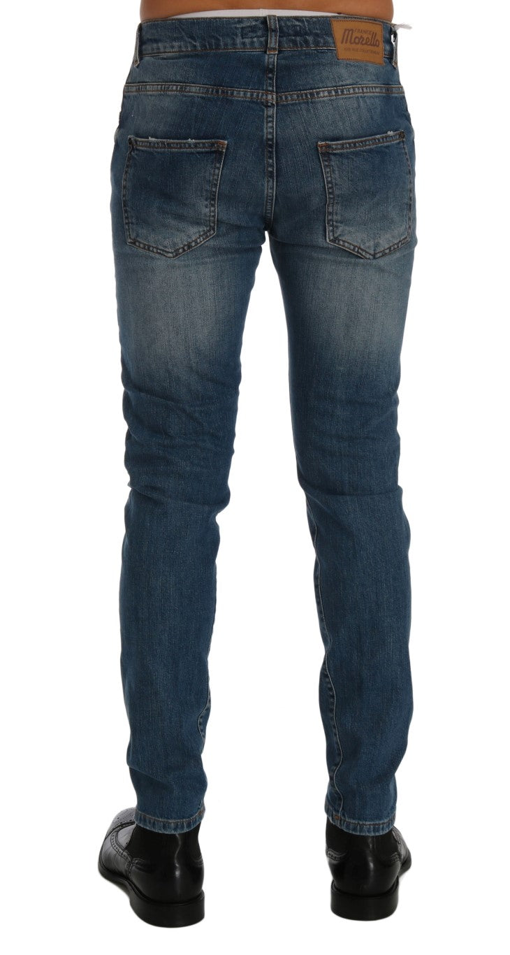 Frankie Morello Svelte Italian Denim - Slim Fit Blaue Jeans