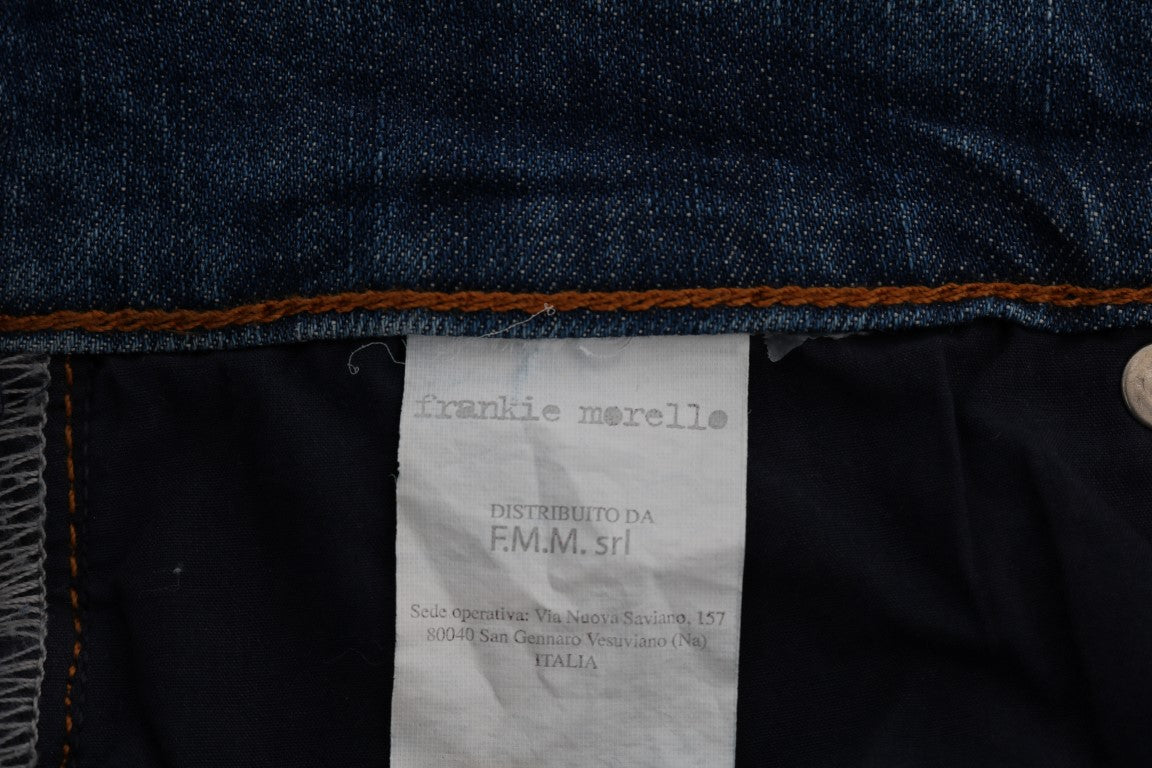 Frankie Morello Svelte Italian Denim - Slim Fit Blaue Jeans