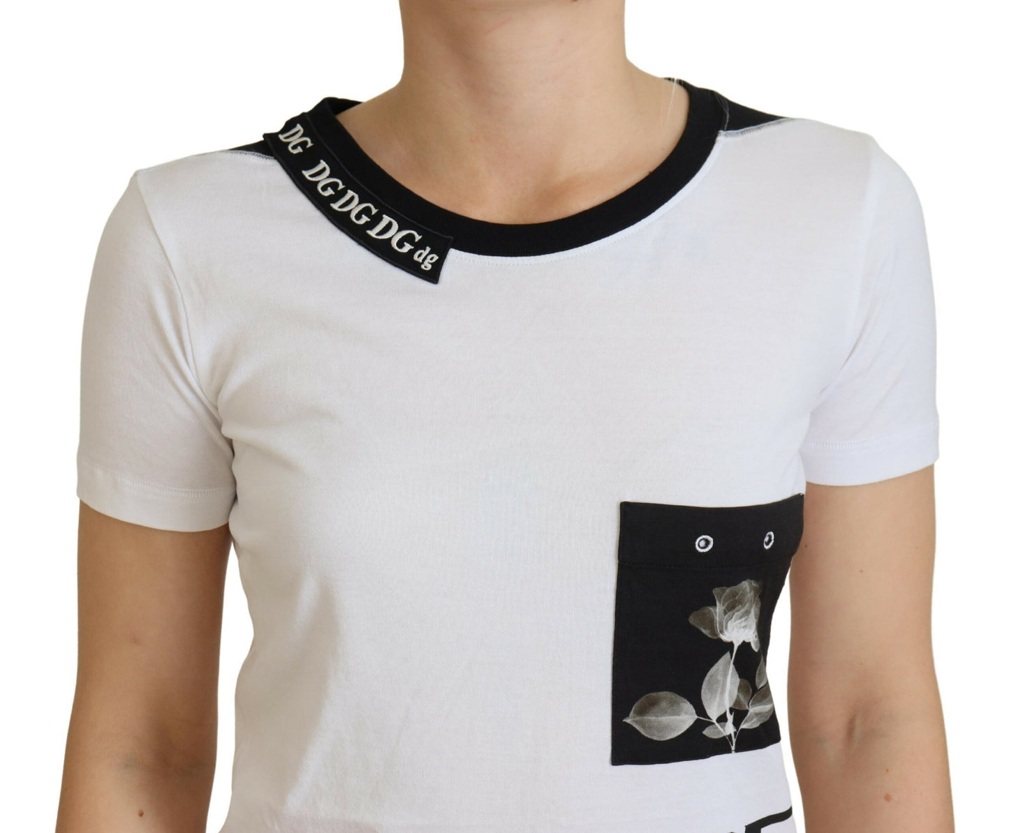 Dolce &amp; Gabbana Chic monochrome 'Here and Now' cotton T-shirt