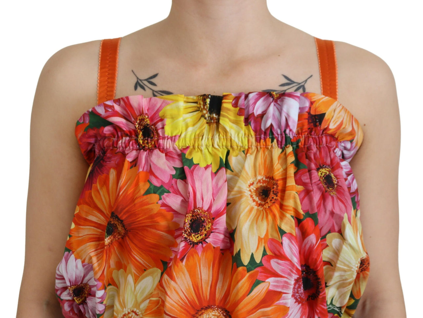 Dolce &amp; Gabbana Floral Elegance Sleeveless Cropped Top