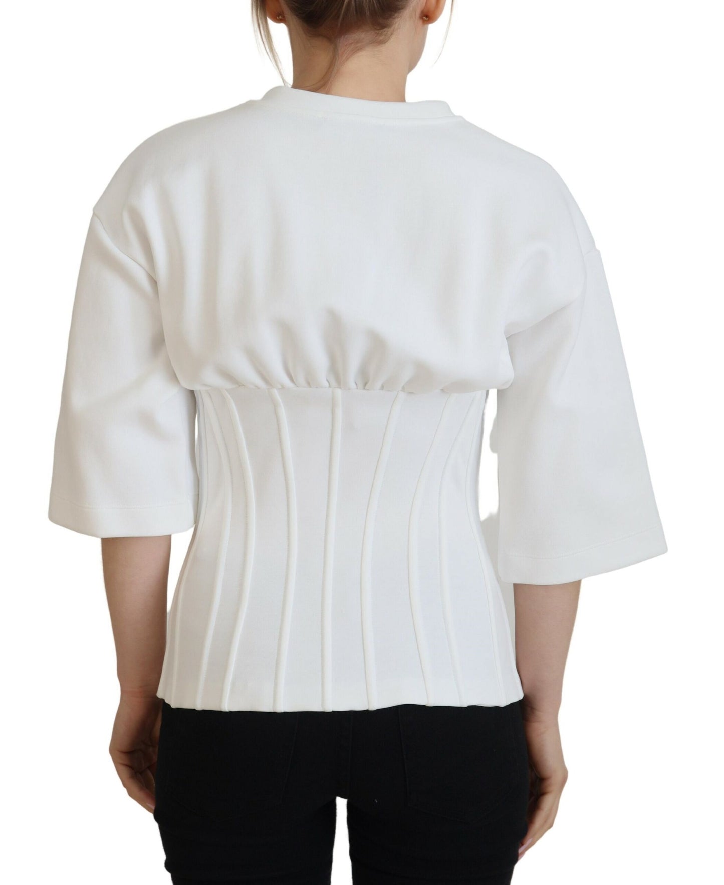 Dolce &amp; Gabbana Elegant Corset Top T-Shirt Blouse