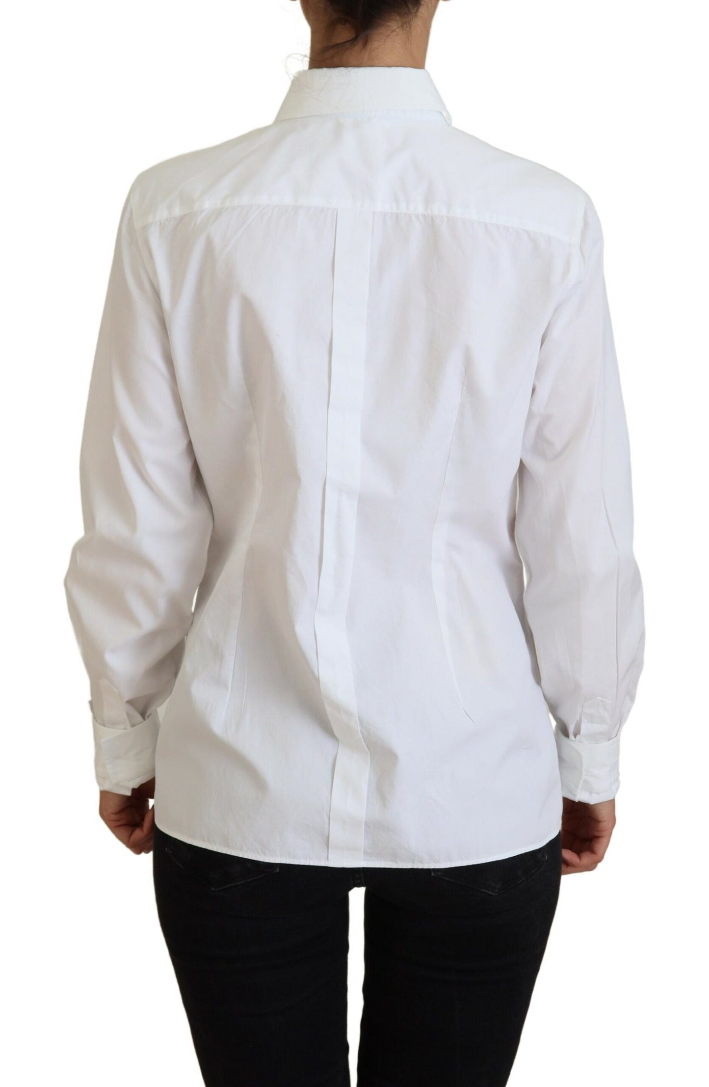 Dolce &amp; Gabbana Elegant white cotton button-down top