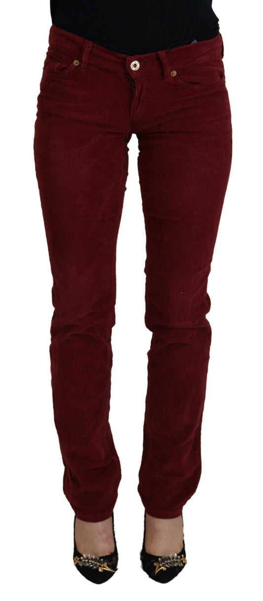 Dolce &amp; Gabbana Chic maroon corduroy pants