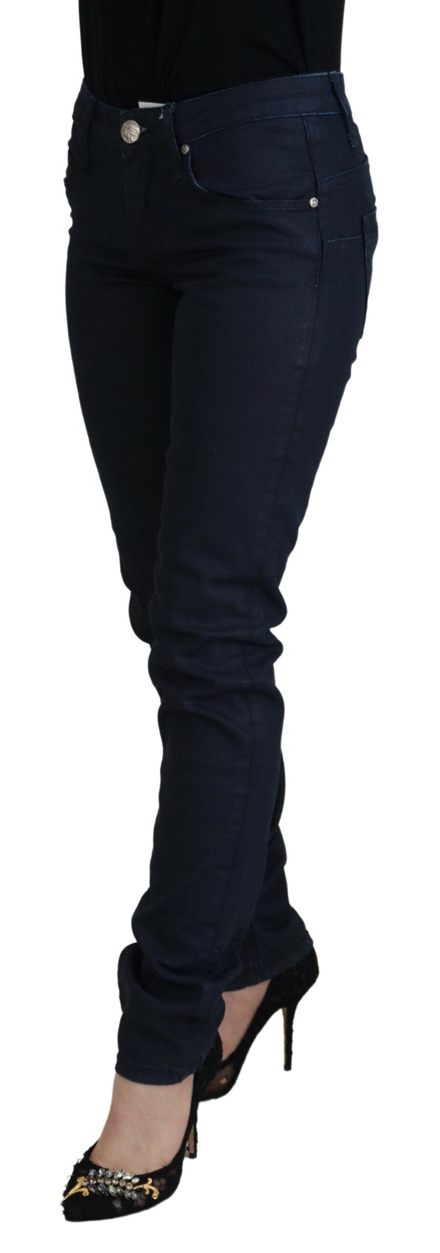 Acht Schicke Skinny Denim Extravaganza mit niedriger Taille