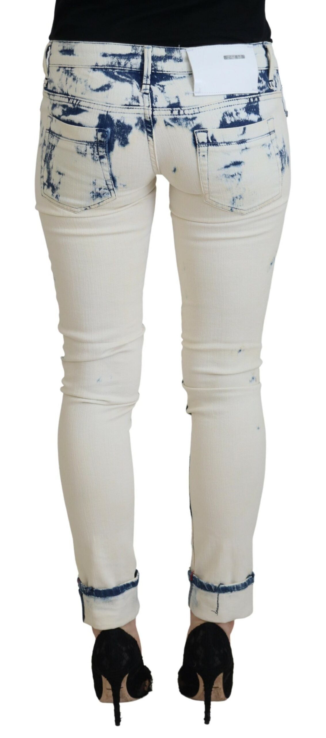 Eight Chic Ripped Low Waist Skinny Jeans