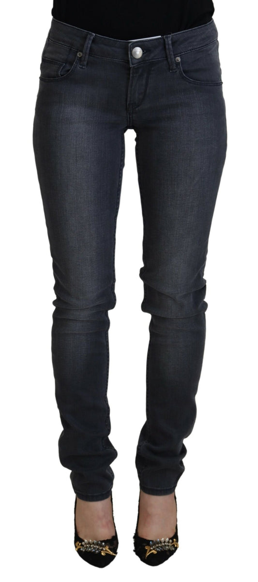 Eight Chic Grey Low Waist Skinny Jeans