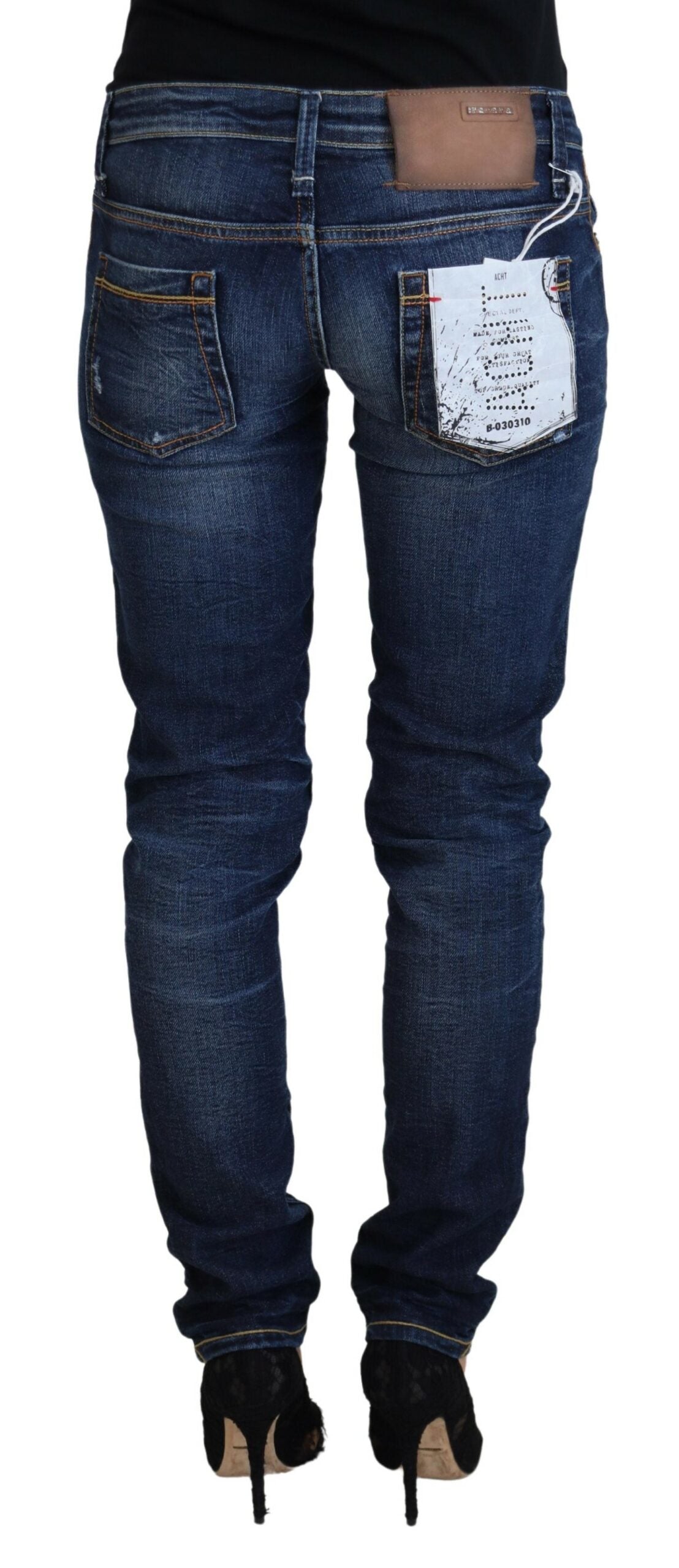 Acht Schicke Designer-Skinny-Jeans mit niedriger Taille