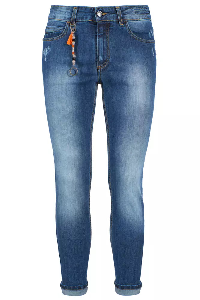 Yes Zee Schicke Slim Fit Herrenjeans aus Baumwolle