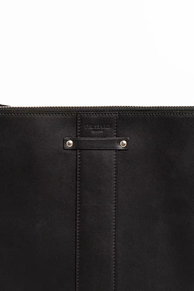 Trussardi Black Leather Men's Wallet