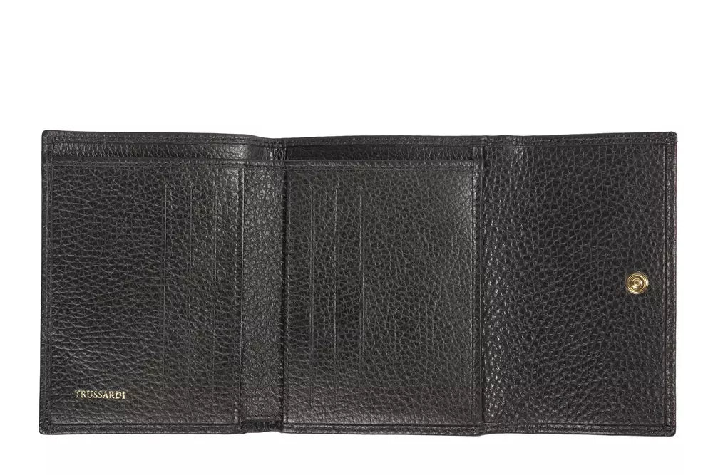 Trussardi Black Leather Wallet for Women