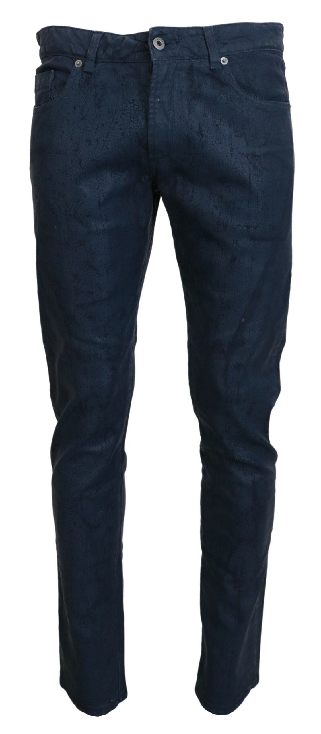 Exte Schicke konisch zulaufende blaue Denim-Jeans