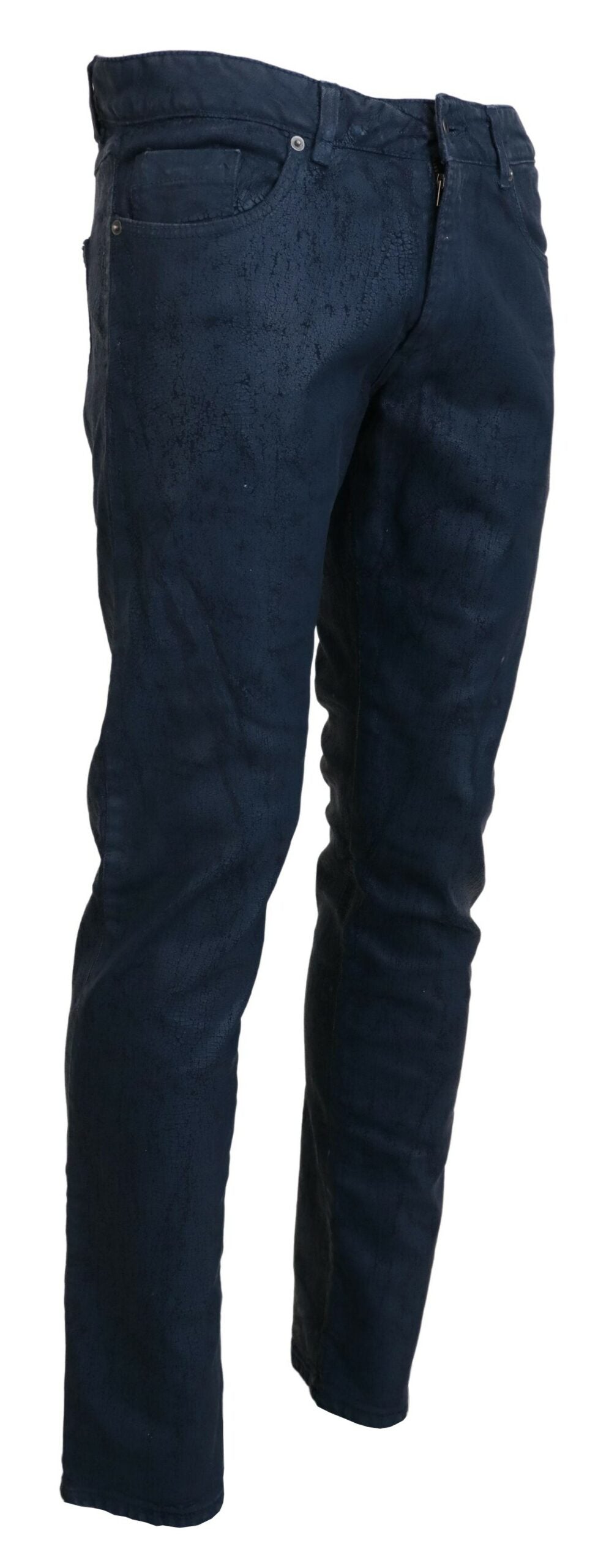 Exte Schicke konisch zulaufende blaue Denim-Jeans