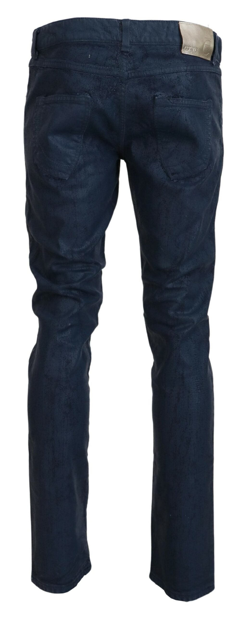 Exte Schicke konisch zulaufende blaue Denim-Jeans