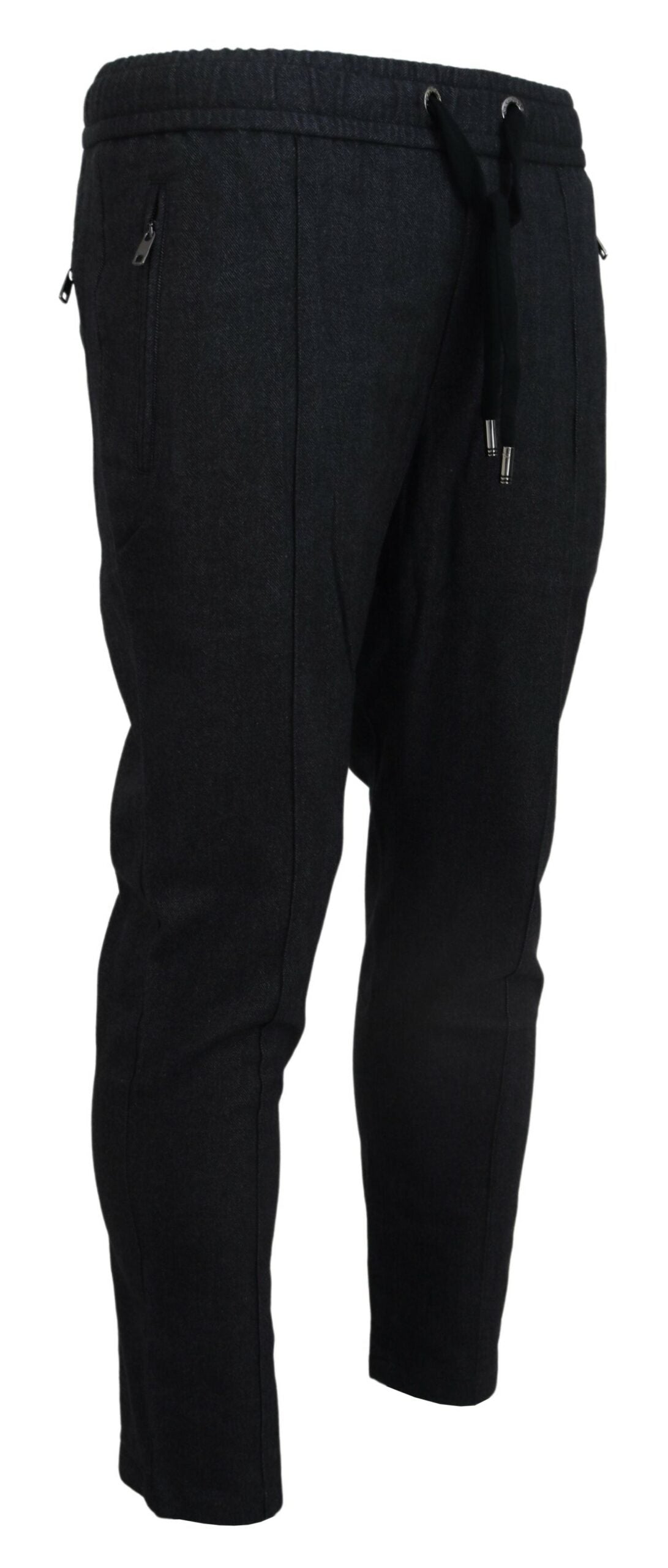 Dolce &amp; Gabbana Elegant Gray Cotton Joggers for Men