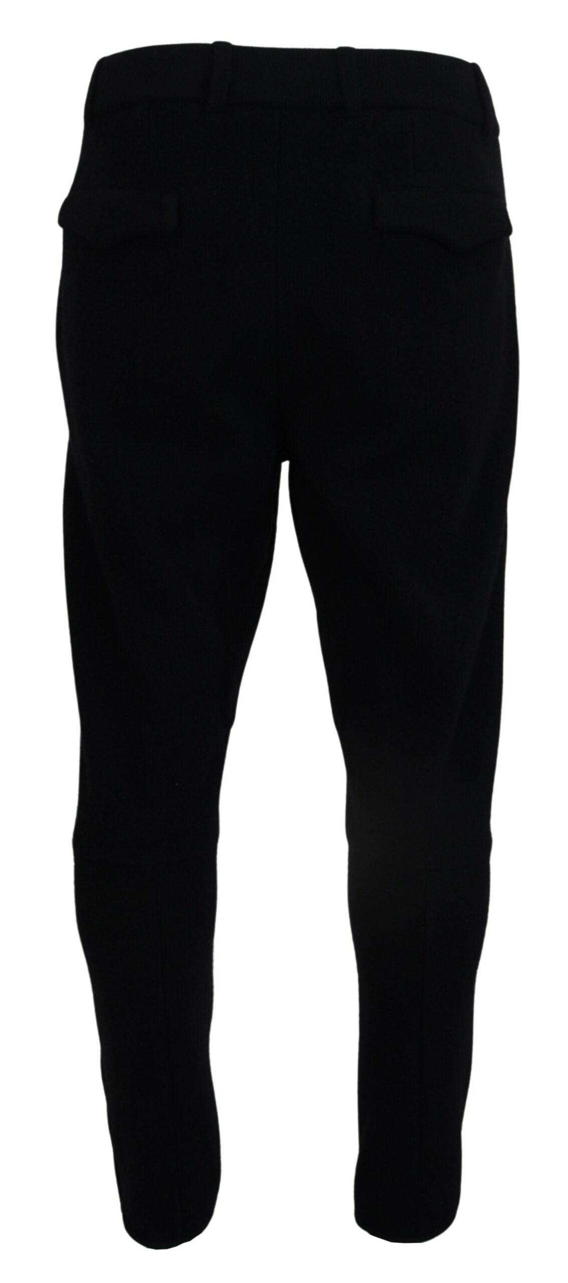 Dolce &amp; Gabbana Elegant Black Tapered Wool Trousers