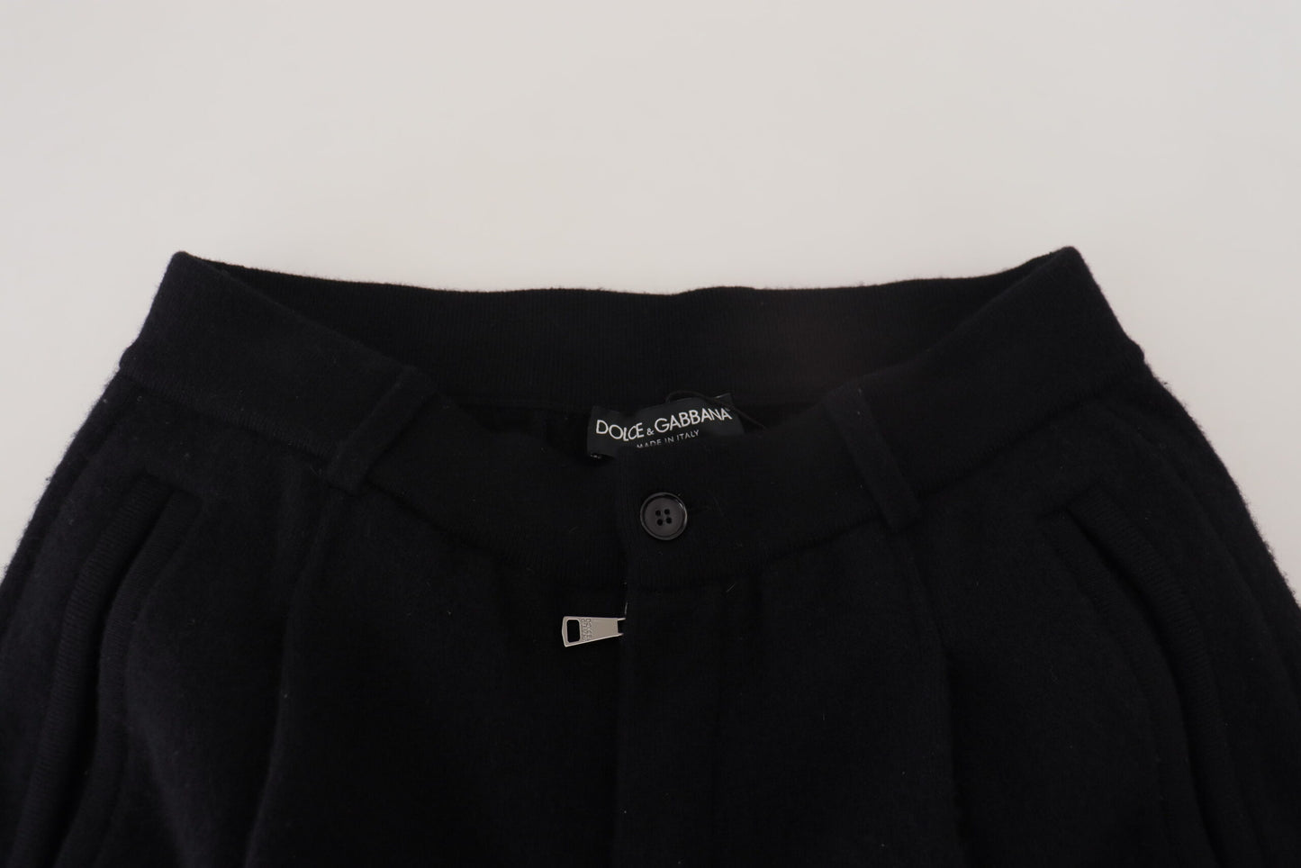 Dolce &amp; Gabbana Elegant Black Tapered Wool Trousers