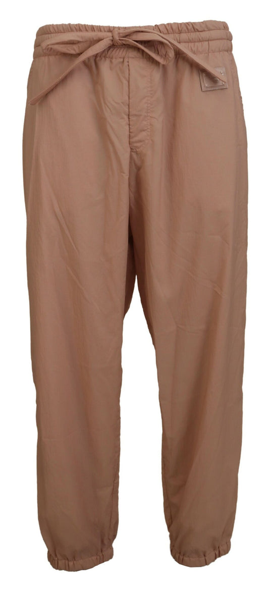 Dolce &amp; Gabbana Elegant Peach Casual Sweatpants