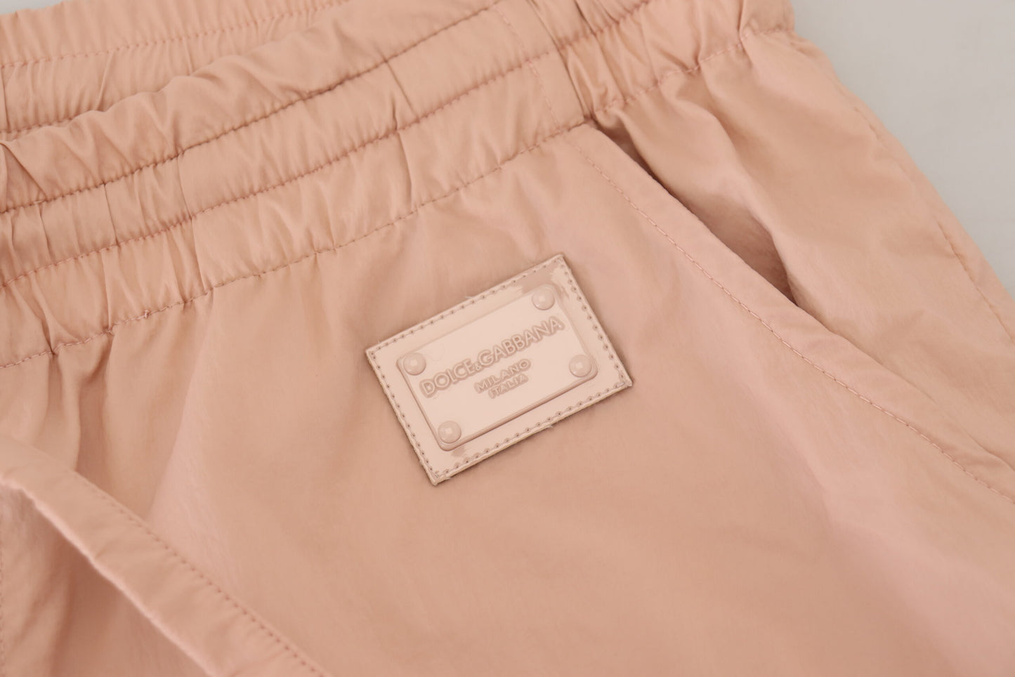 Dolce &amp; Gabbana Elegant Peach Casual Sweatpants