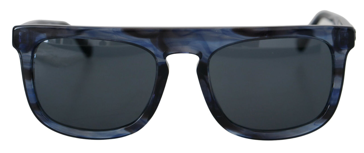 Dolce &amp; Gabbana Elegant Blue Acetate Sunglasses