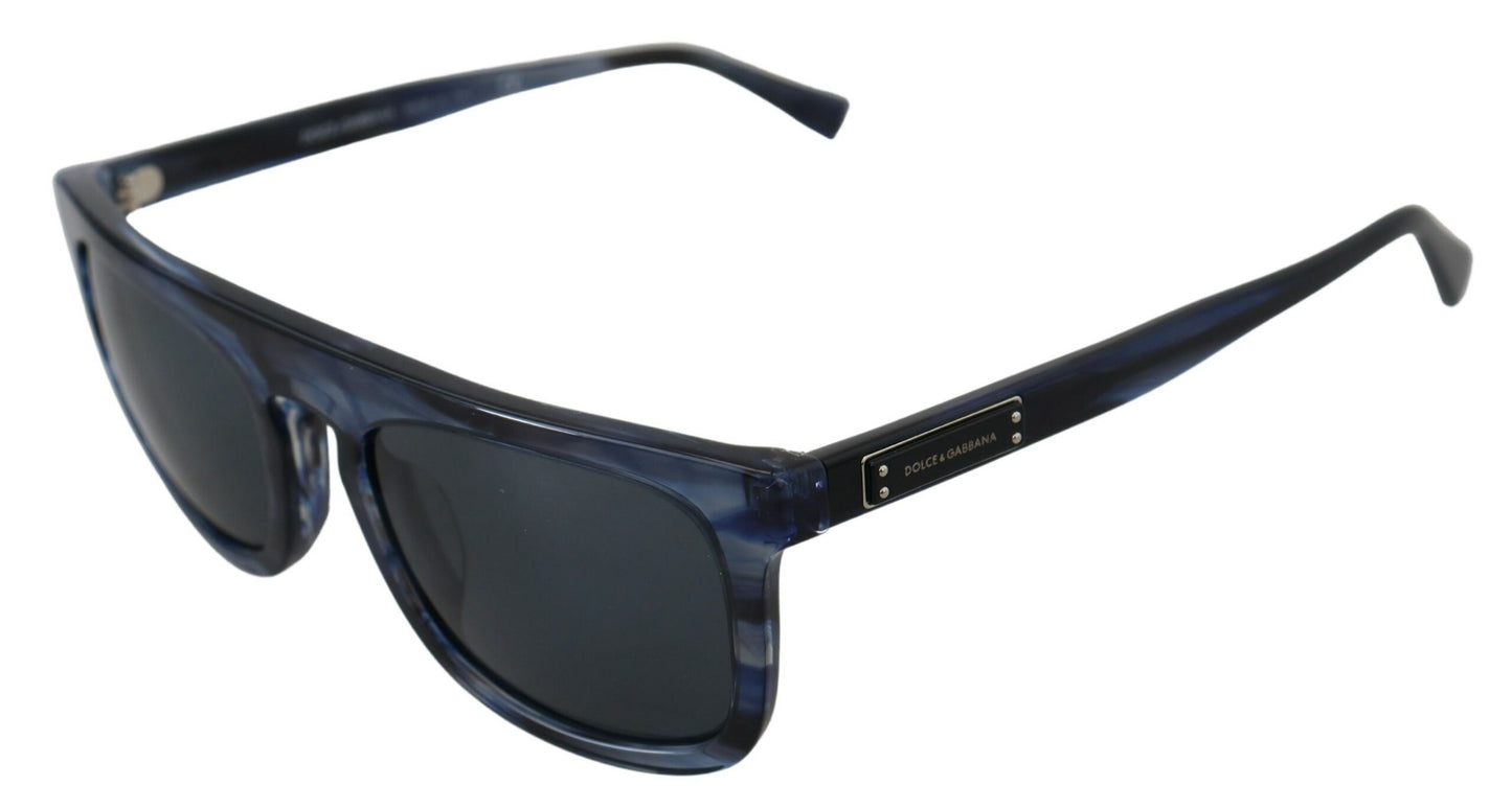 Dolce &amp; Gabbana Elegant Blue Acetate Sunglasses