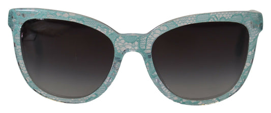 Dolce &amp; Gabbana Elegant blue sunglasses with lace detail