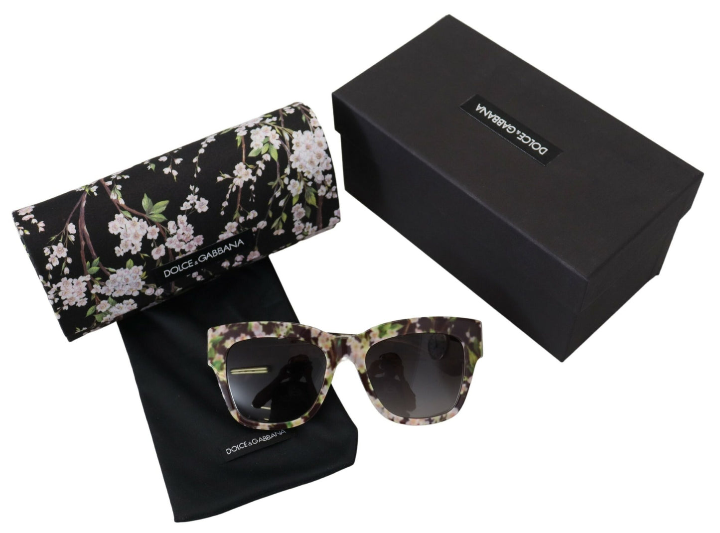 Dolce &amp; Gabbana Elegant black sunglasses with gradient