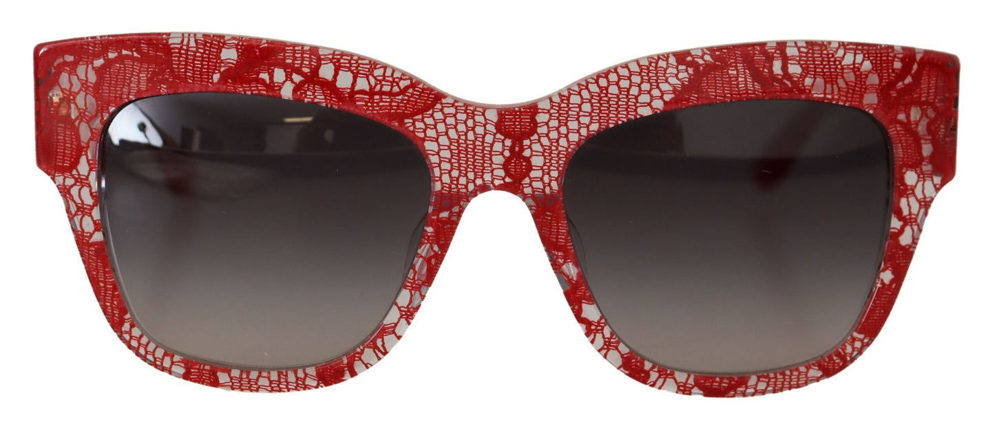 Dolce &amp; Gabbana Elegant red sunglasses with lace detail