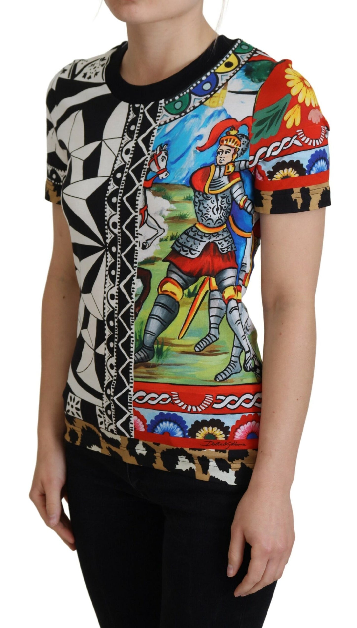 Dolce &amp; Gabbana Elegant Multicolor Cotton Casual Tee