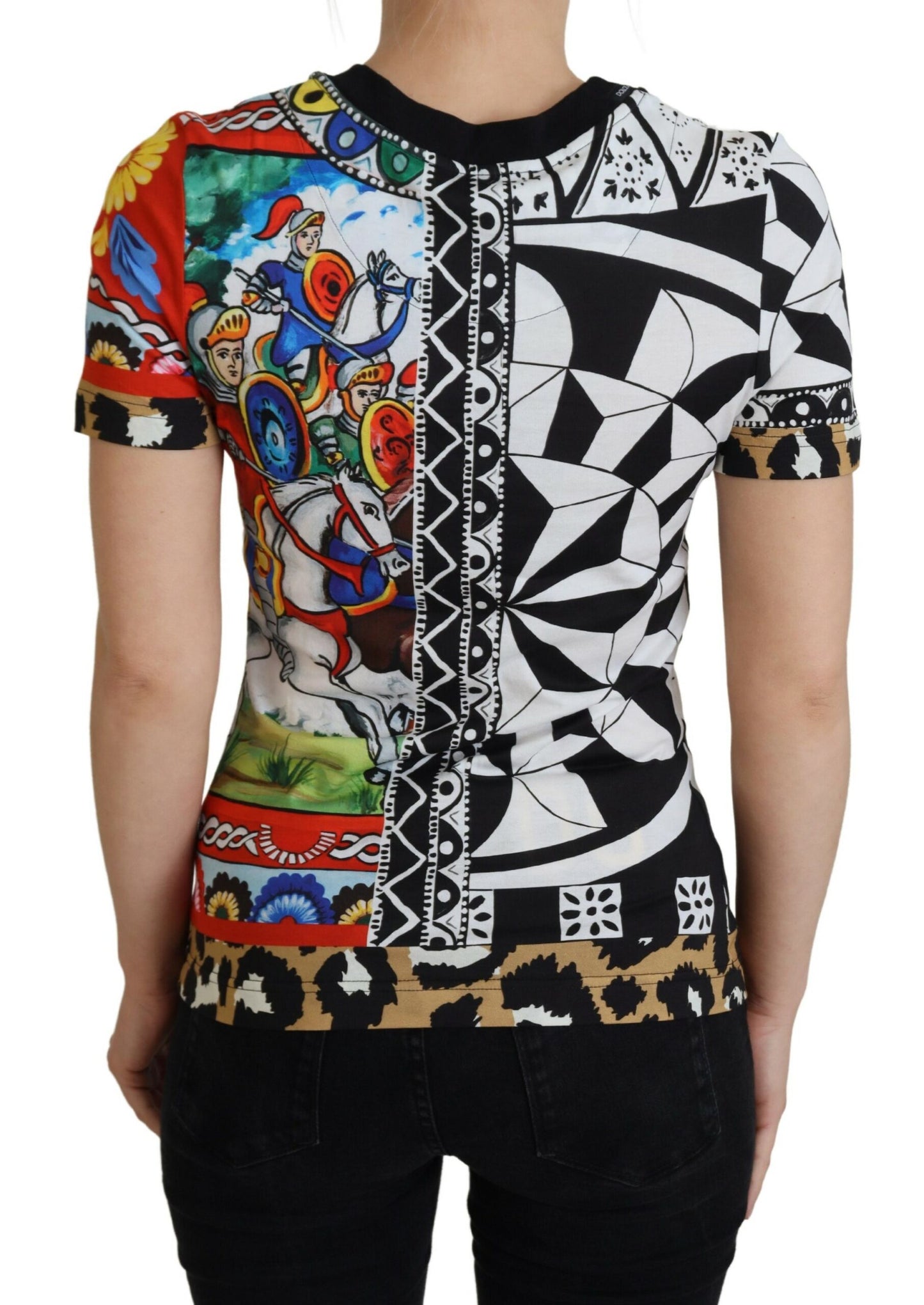 Dolce &amp; Gabbana Elegant Multicolor Cotton Casual Tee