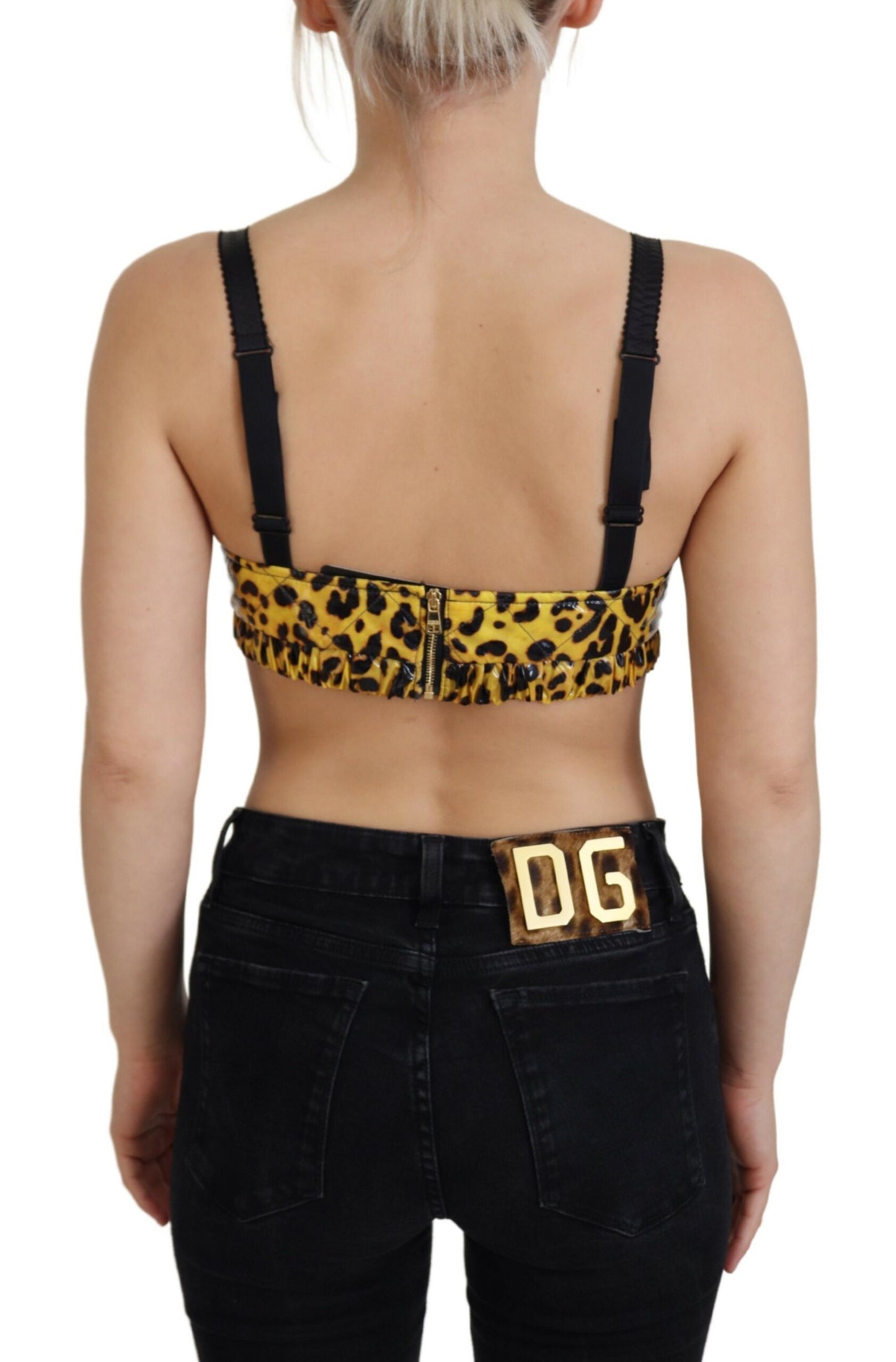 Dolce &amp; Gabbana Chic leopard print sleeveless corset top