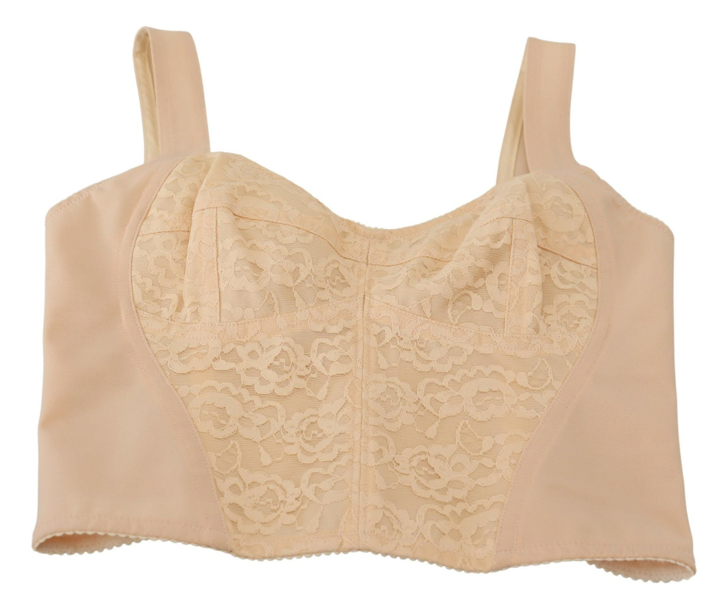 Dolce &amp; Gabbana Elegant beige bustier corset top