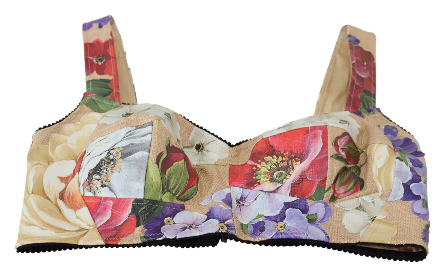 Dolce &amp; Gabbana floral print bustier crop top