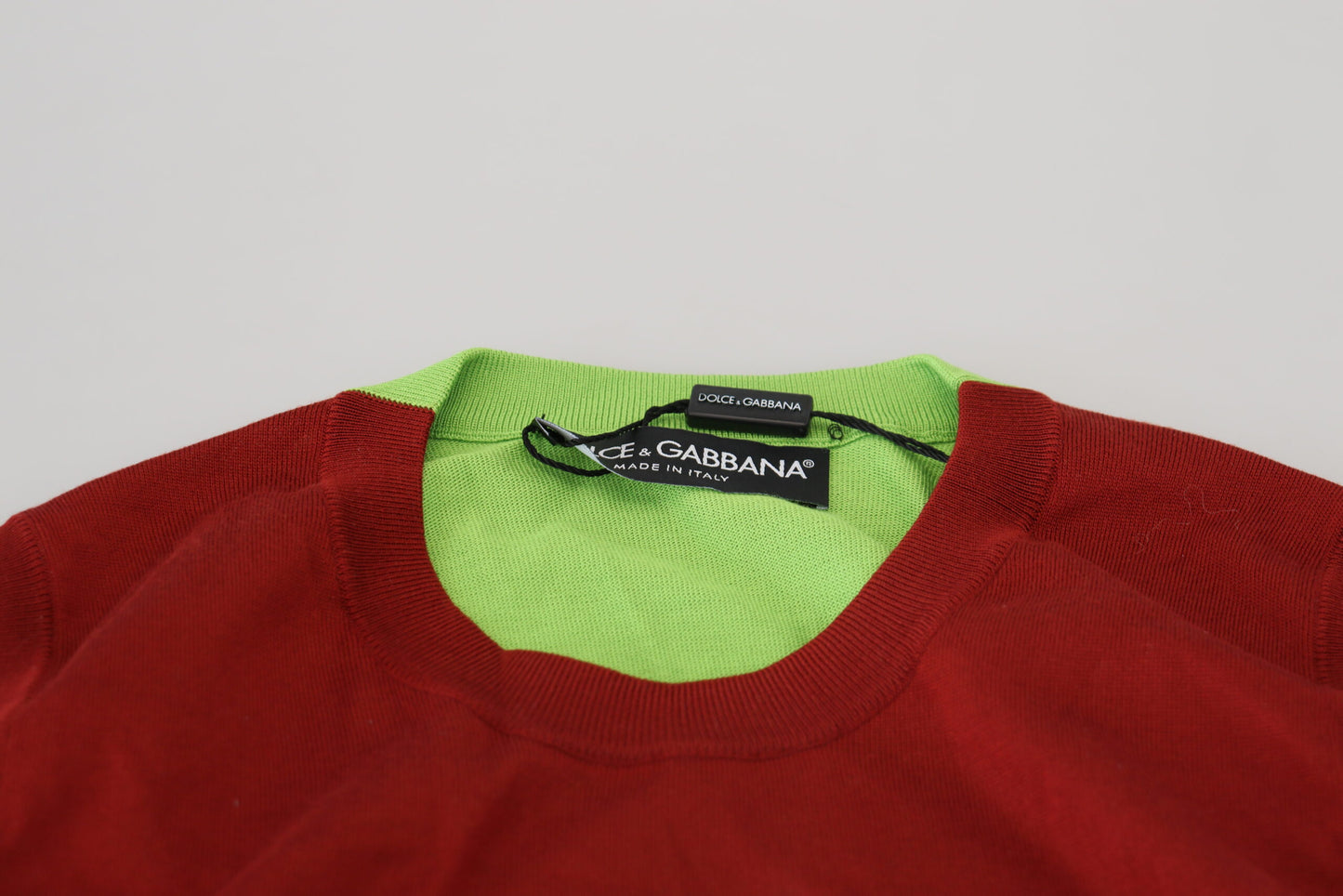 Dolce &amp; Gabbana Elegant Silk Top Red Green