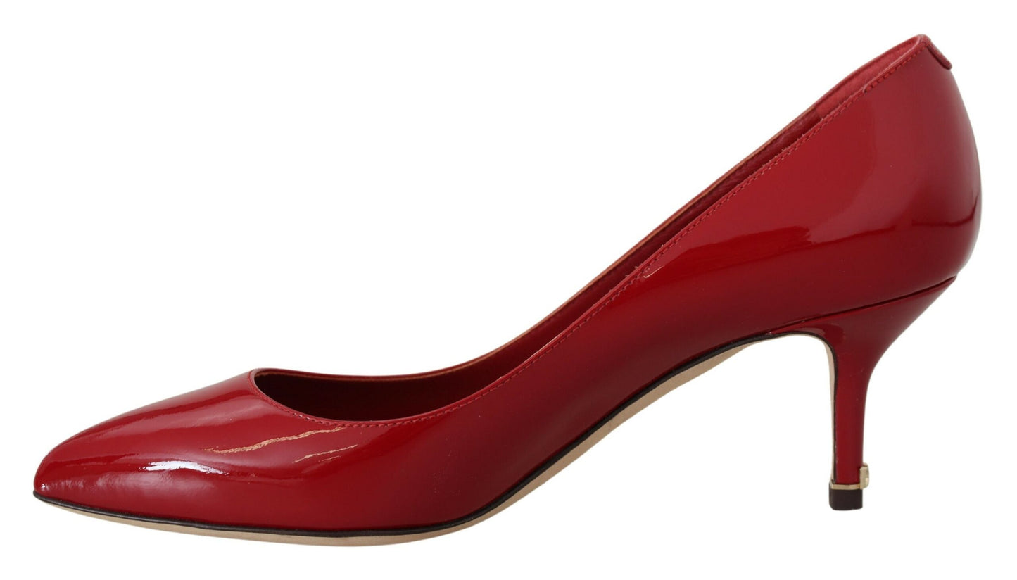 Dolce &amp; Gabbana Exquisite Red Patent Leather Pumps