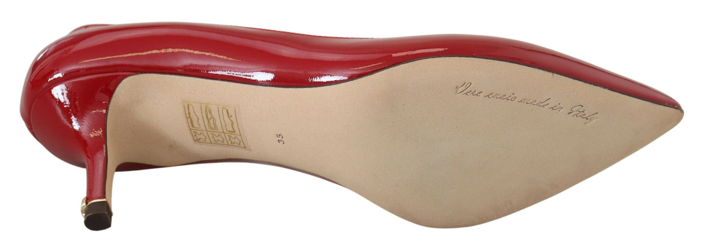 Dolce &amp; Gabbana Exquisite Red Patent Leather Pumps