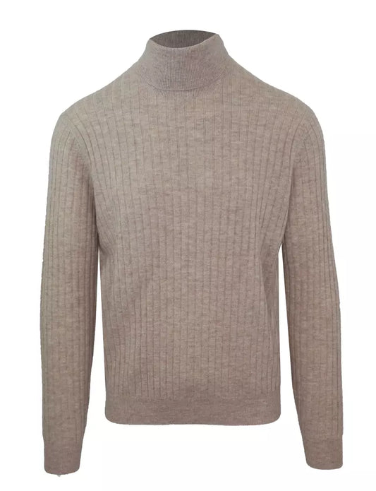 Malo beige turtleneck sweater made of a cashmere-wool blend