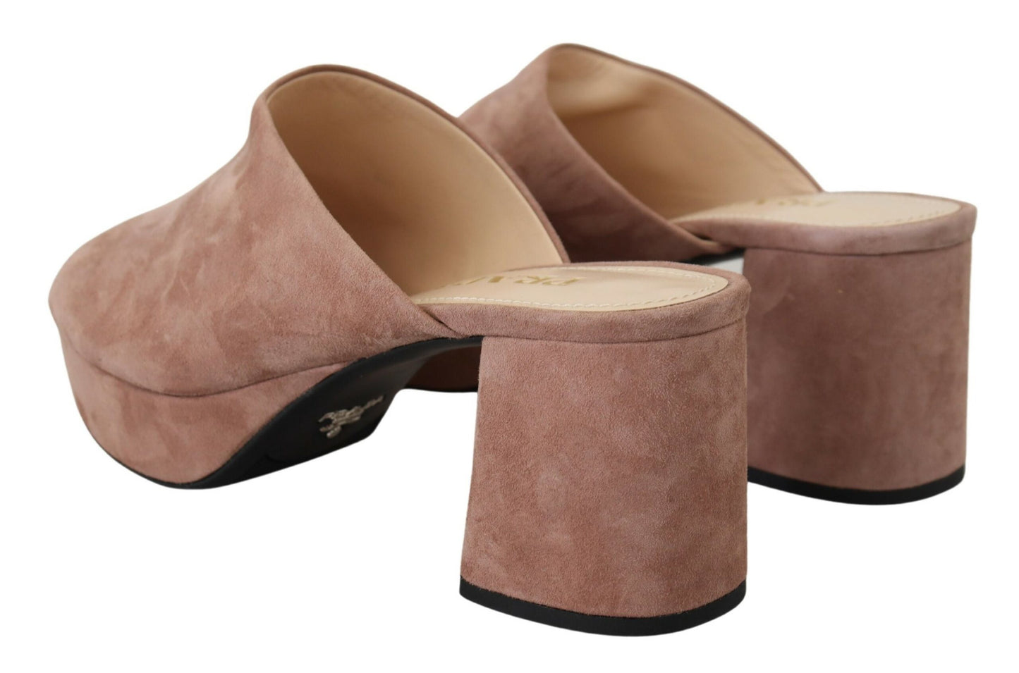 Prada Elegant Suede Heels in Dark Pink