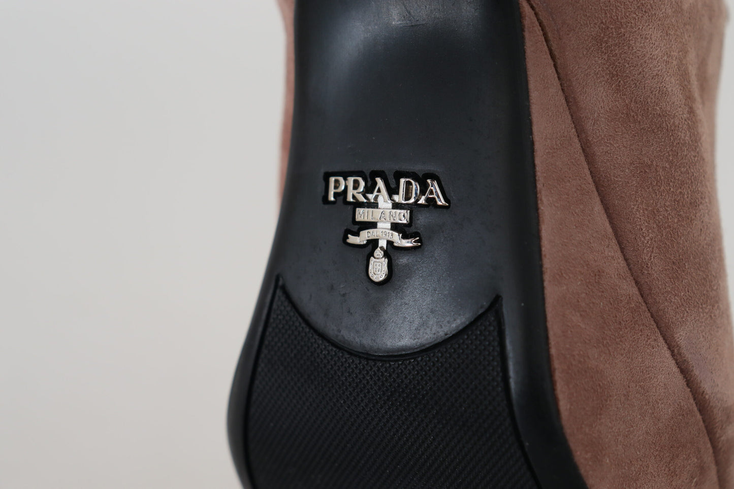 Prada Elegant Suede Heels in Dark Pink