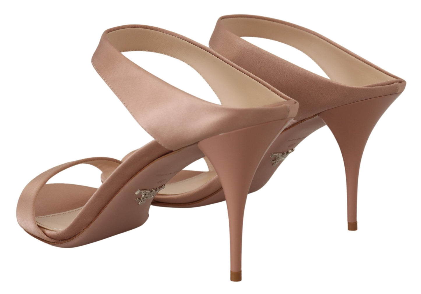 Prada Shimmering Rose Gold Leather Heels