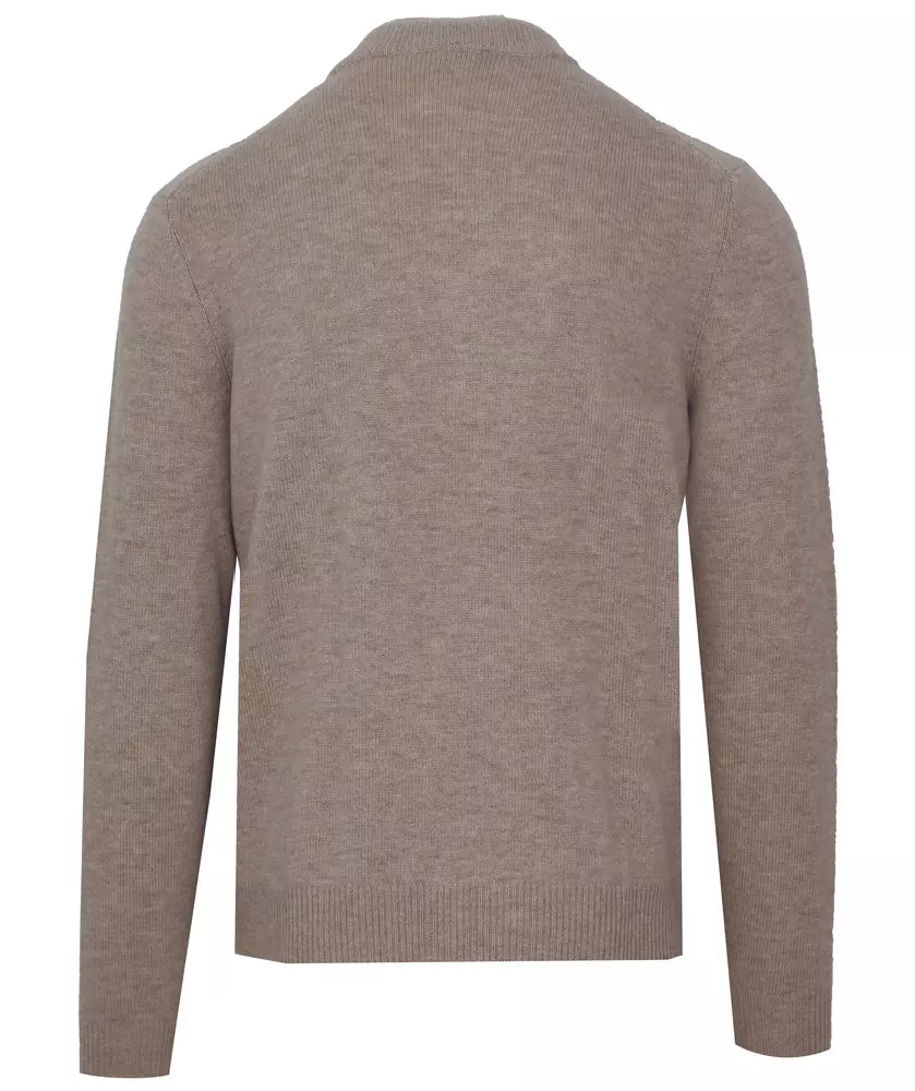 Malo Eleganter Rollkragenpullover aus Wolle und Kaschmir mit Rautenmuster