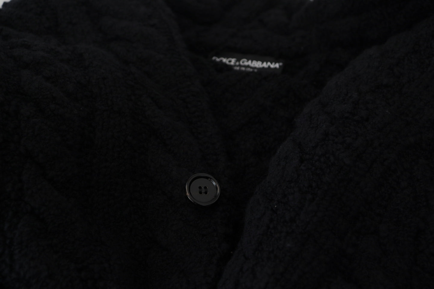 Dolce &amp; Gabbana Elegant black cardigan made of wool and cashmere