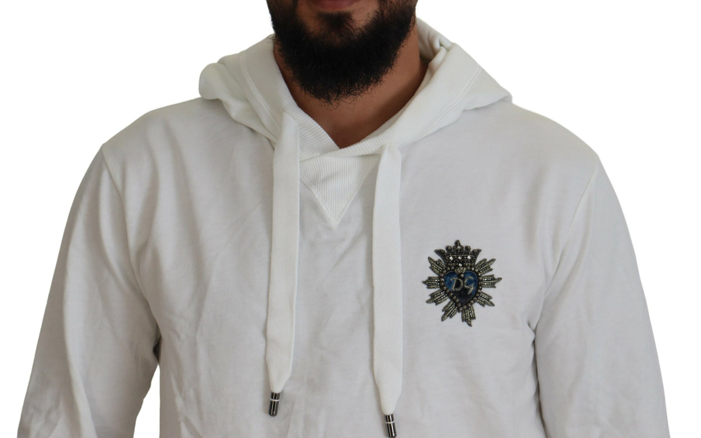 Dolce &amp; Gabbana Elegant White Logo Hoodie